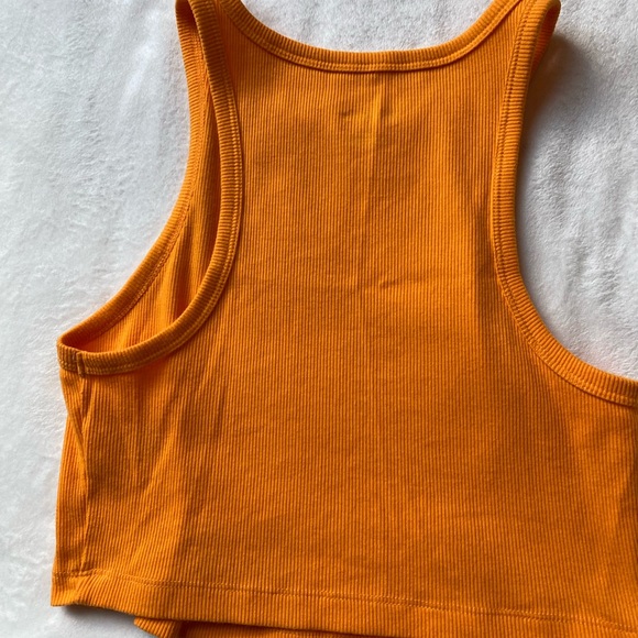 Orange Cropped Tank - Picture 2 of 3